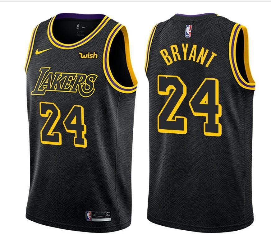 Mens Kobe Bryant Lakers #24 city jersey black NBA Jerseys->->NBA Jersey
